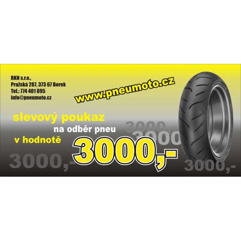 Slevový poukaz 3000Kč Omezená Nabídka