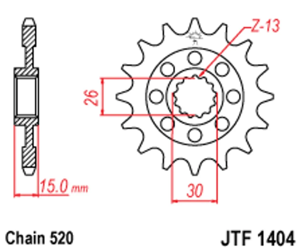 Ihned K Objednání Řetězové kolečko JT JTF 1404-17 17 zubů, 520
