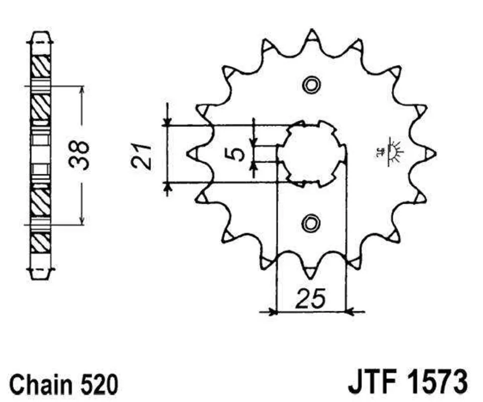 Řetězové kolečko JT JTF 1573-13 13 zubů, 520 Horká Nabídka