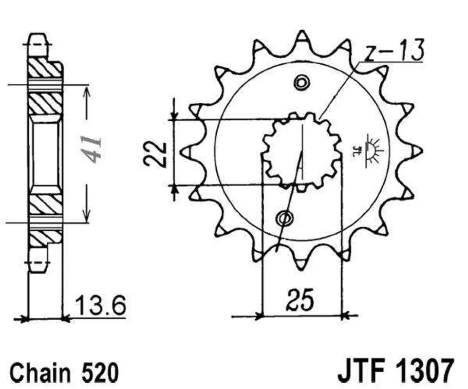 Top Prodej Řetězové kolečko JT JTF 1307-15RB 15 zubů, 520