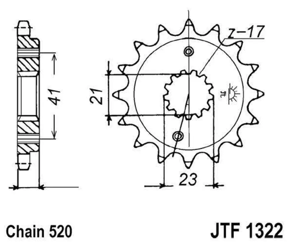 Výprodej Řetězové kolečko JT JTF 1322-15 15 zubů, 520