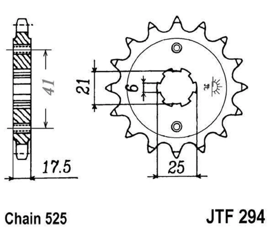 Víkendová Akce Řetězové kolečko JT JTF 294-15 15 zubů, 525