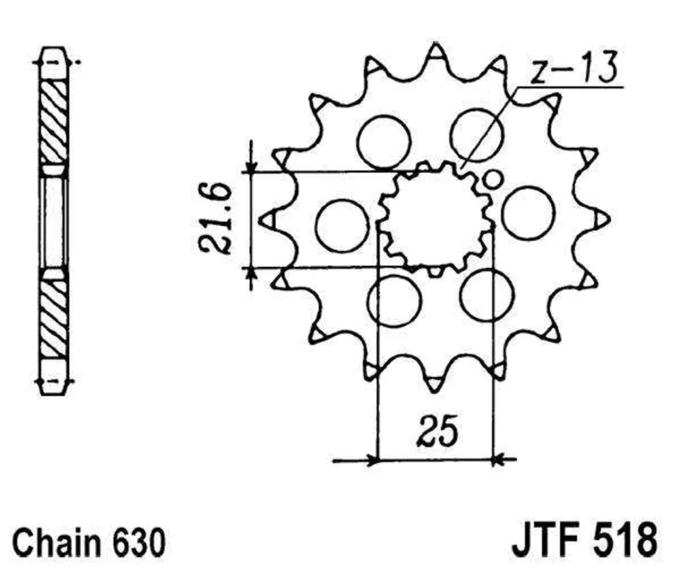 Řetězové kolečko JT JTF 518-15 15 zubů, 630 Levný
