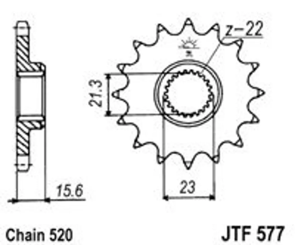 Top Prodej Řetězové kolečko JT JTF 577-16 16 zubů, 520