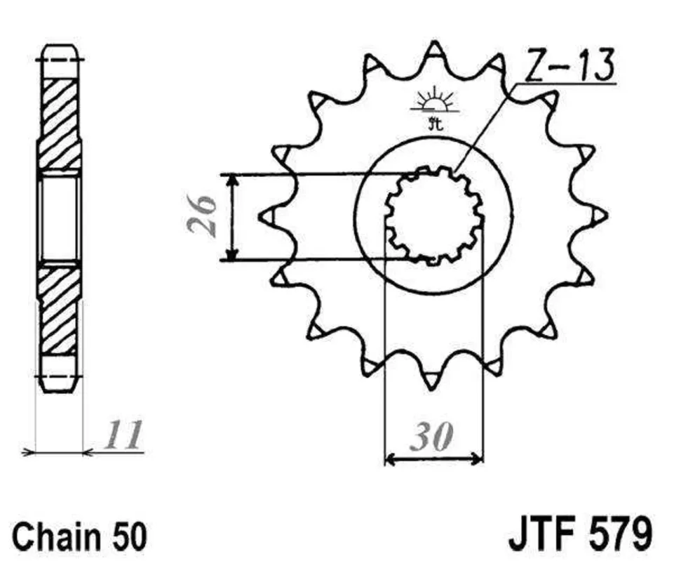 Finální Výprodej Řetězové kolečko JT JTF 579-15 15 zubů, 530