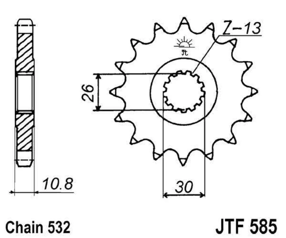 Finální Výprodej Řetězové kolečko JT JTF 585-17 17 zubů, 532