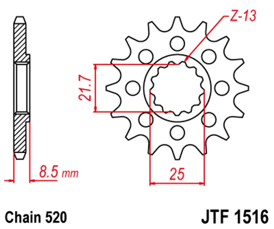 Oblíbený Řetězové kolečko JT JTF 1516-15 15 zubů, 520