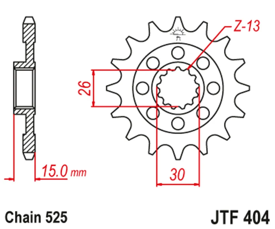 Levný Řetězové kolečko JT JTF 404-17 17 zubů, 525