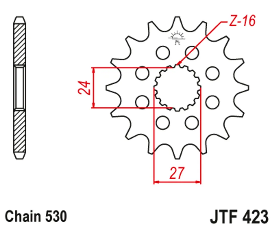 Poslední Šance Řetězové kolečko JT JTF 423-18 18 zubů, 530