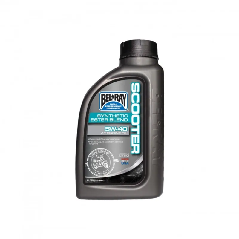 Motorový olej Bel-Ray SCOOTER SYNTHETIC ESTER BLEND 4T 5W-40 1 l Nová Kolekce