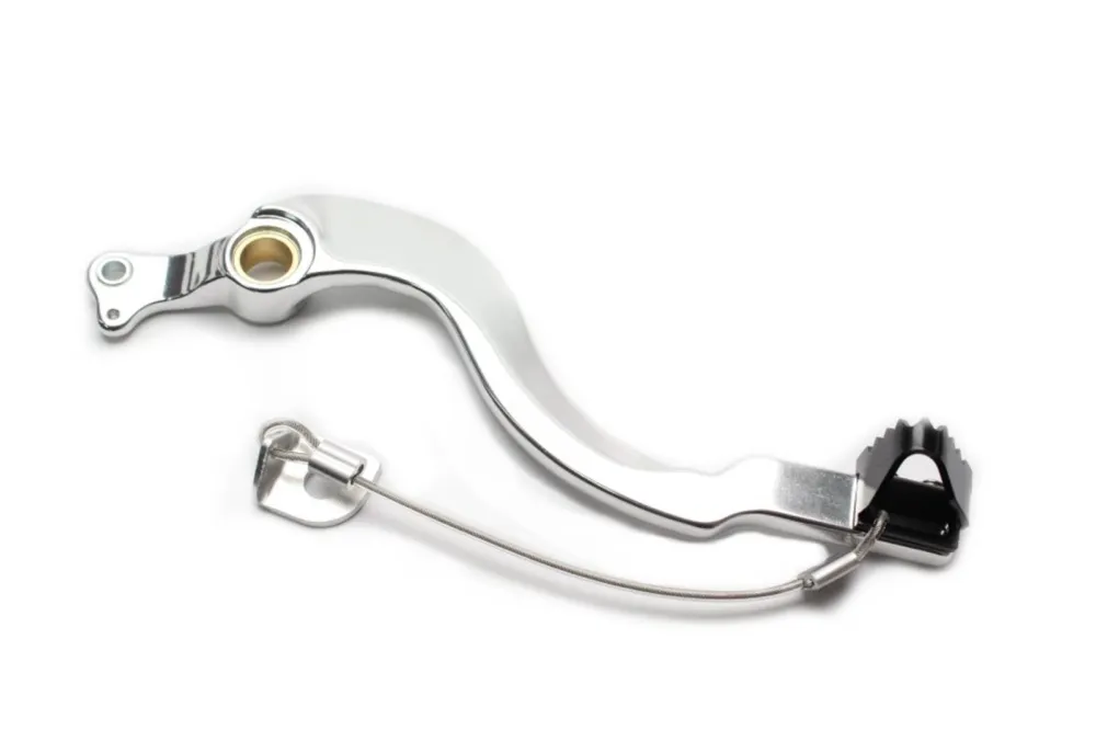 Brzdový pedál MOTION STUFF 83P-0021002 silver body, black steel fixed tip Pevný hrot z oceli Zlevněný