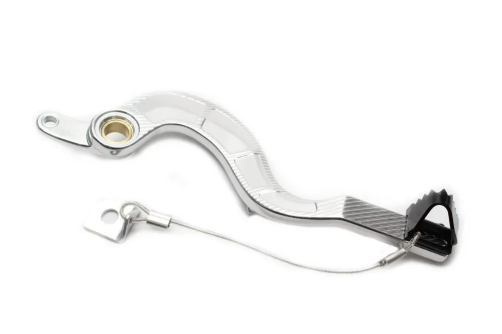 Brzdový pedál MOTION STUFF 83P-0421002 silver body, black steel fixed tip Pevný hrot z oceli Akce
