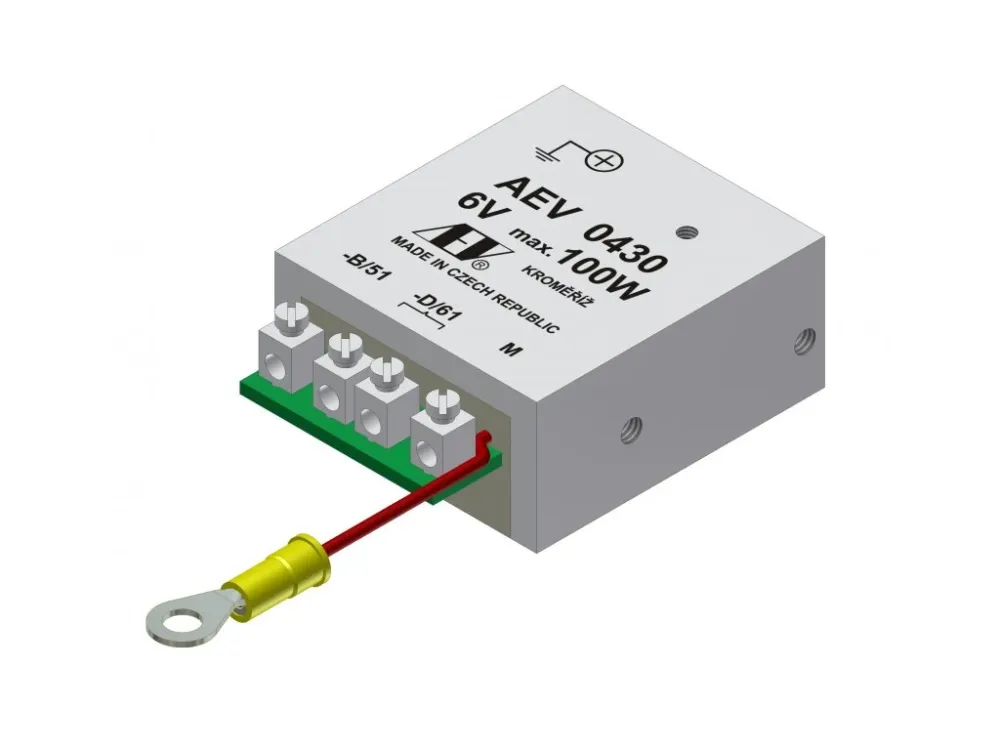 Oblíbený Regulátor dynama 6V 100W ukostření +pol. -AEV