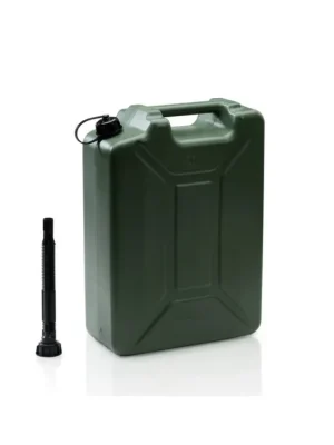 Autentický Plastový kanystr "ARMY" na PHM s výpustnou trubicí - 20 l