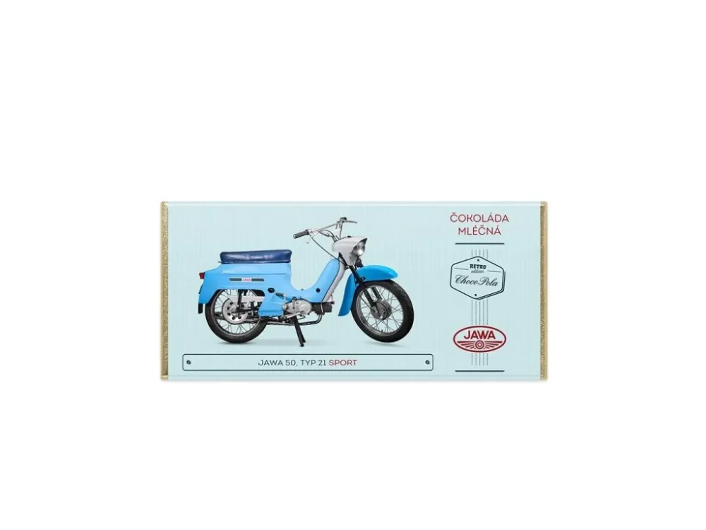 JAWA 50, typ 21 Sport, mléčná čokoláda 100 g Cenová Bomba