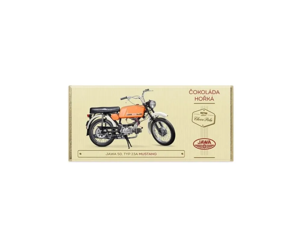 JAWA 50, typ 23A MUSTANG, hořká čokoláda 100 g Novinka