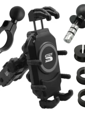 Cenová Bomba SEFIS Set Bind + Bind Charge držák telefonu s bezdrátovou nabíječkou a USB-C zásuvkou - do krku řízení