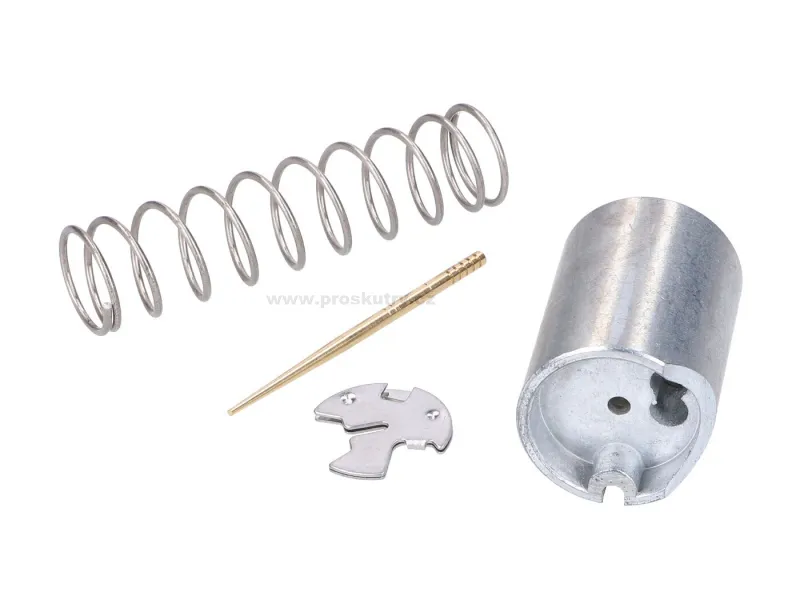 Šoupátko,jehla 1,0x46,5mm,pružina,držák-opravná sada karburátoru BVF 16N1,19N1 pro Simson S51, S70, SR50, SR80 Originální
