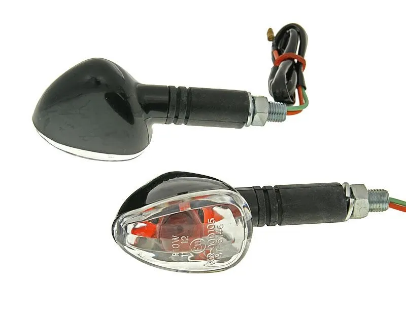 Levný indicator light set M10 thread black Doozy transparent, long version