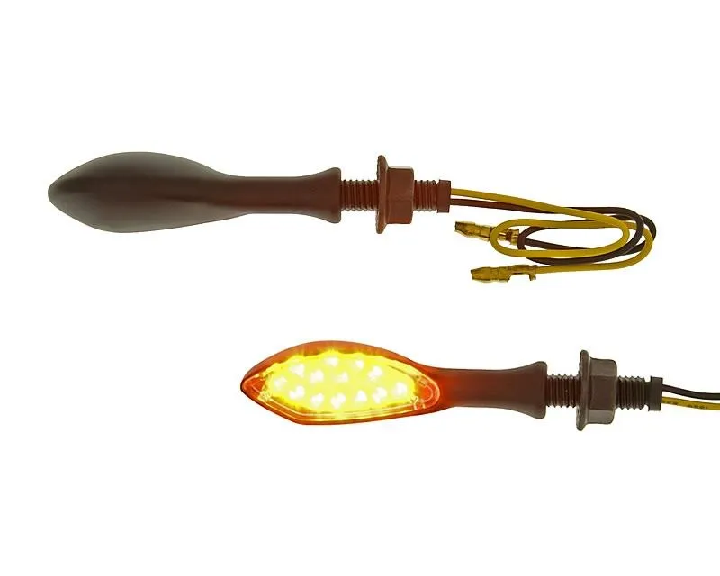 indicator light set M8 thread LED black Palpebra clear glass Speciální Cena