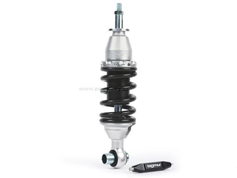 Vysoce Kvalitní Přední tlumič BGM PRO SC/F1 SPORT 200mm, černo/stříbrný pro Vespa V50, PV125, ET3