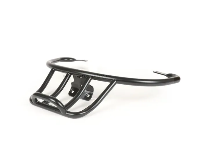 Nová Kolekce Zadní nosič zavazadel Moto Nostra s madlem pro spolujezdce LX50, LX125, LX150, Vespa LXV50, LXV125, Vespa S50, S125, S150 černý matný